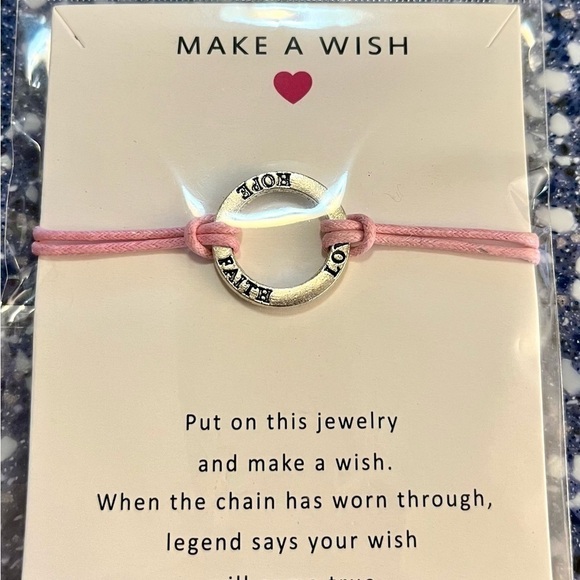 Make A Wish Faith Hope Love Friendship Bracelet Middle School High School Trendy - Picture 3 of 4